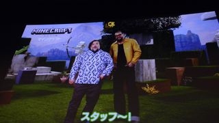 ジャック・ブラックが「スタッフ~!」狩野英孝にメッセージ!映画『マインクラフト』公開前日3D吹替プレミア
