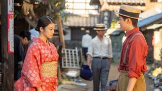 健太郎(高橋文哉)に頭を下げるのぶ(今田美桜)…「あんぱん」第7週「海と涙と私と」第34回