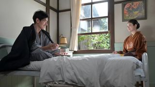 笑顔で見つめ合う次郎(中島歩)&のぶ(今田美桜)…「あんぱん」第13週「サラバ 涙」第61回