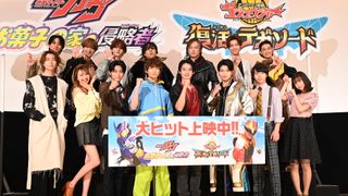 丸の内TOEI、最後の初日舞台あいさつ!映画『仮面ライダーガヴ』『ゴジュウジャー』キャスト集結