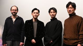 大河完走の横浜流星、メガネ＆無精ひげ姿でイメチェン！『国宝』吉沢亮＆李相日監督と舞台あいさつ登壇