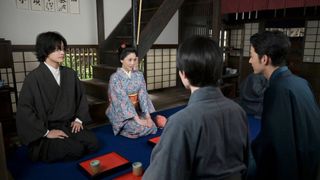 【画像8枚】朝ドラ「風、薫る」シマケン（佐野晶哉）が宗一（上杉柊平）と安（早坂美海）を引き合わせて…第44回場面写真