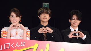 高橋恭平（なにわ男子）、高橋ひかる・岩瀬洋志と登壇『山口くんはワルくない』舞台挨拶＜全身あり＞