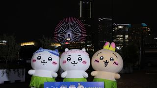 ちいかわ・ハチワレ・うさぎが横浜に登場！コラボ観覧車で撮影