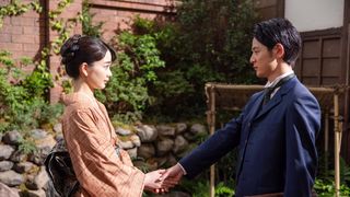 【画像9枚】朝ドラ「風、薫る」虎太郎（小林虎之介）がりん（見上愛）と握手して…第105回場面写真