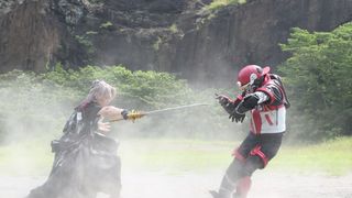 シャウトとイバルがハンターバトル！「角醒ハンター オメガホーン」第6話場面カット