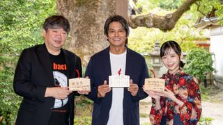 『踊る』織田裕二＆趣里＆本広克行監督が直筆絵馬を披露！『踊る大捜査線 N.E.W.』福岡キャンペーン