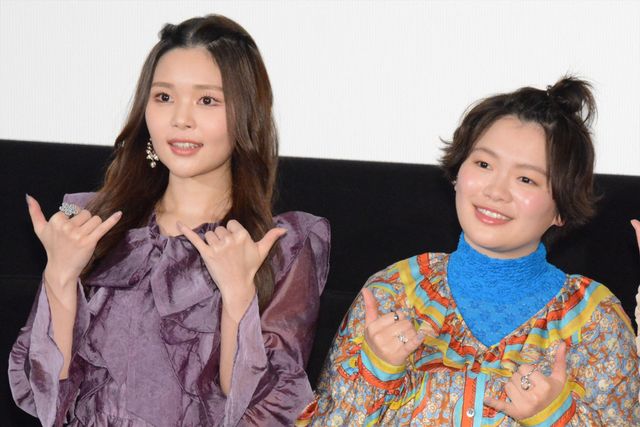 福原遥、美山加恋、富田望生らキュートなドレスで登壇『フラ・フラダンス』初日舞台挨拶（5枚目）