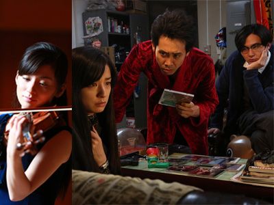 『探偵はBARにいる2』ヒロインに抜てきされた尾野真千子-バイオリン演奏シーン（左）と大泉洋、松田龍平との共演シーン（右）