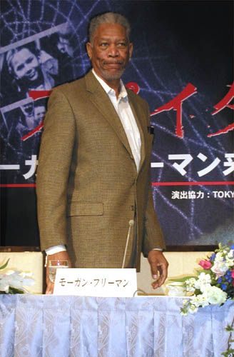 『スパイダー』モーガンフリーマン来日記者会見(真中瞳):フォトギャラリー