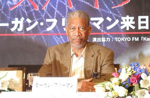 『スパイダー』モーガンフリーマン来日記者会見（真中瞳）（2枚目）