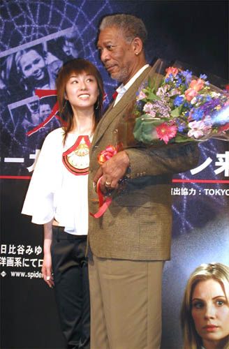 『スパイダー』モーガンフリーマン来日記者会見（真中瞳）（4枚目）