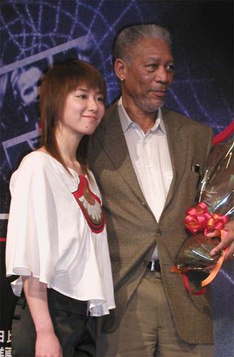 『スパイダー』モーガンフリーマン来日記者会見（真中瞳）（5枚目）