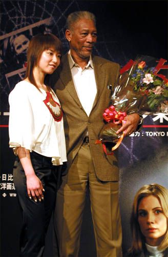 『スパイダー』モーガンフリーマン来日記者会見（真中瞳）（6枚目）