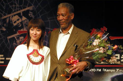 『スパイダー』モーガンフリーマン来日記者会見（真中瞳）（7枚目）