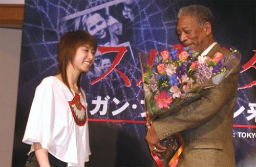 『スパイダー』モーガンフリーマン来日記者会見（真中瞳）（8枚目）