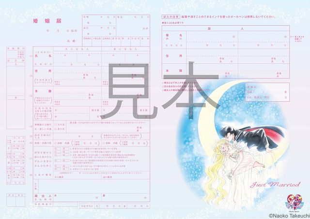 月野うさぎ＆地場衛の婚姻届記入見本：フォトギャラリー