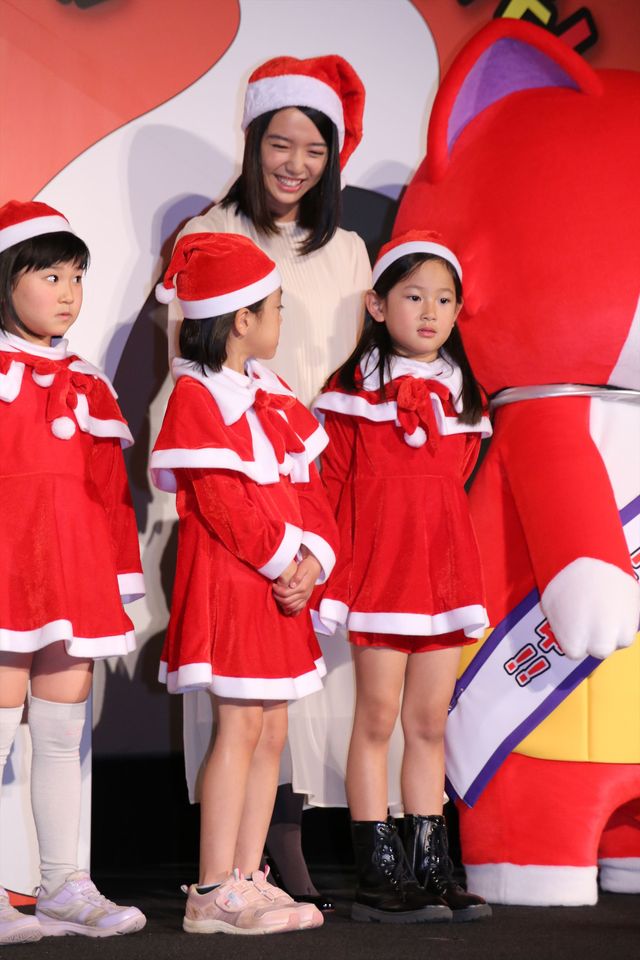 上白石萌音＆千葉雄大がサンタ姿に！ジバニャンも登場『妖怪ウォッチ』劇場版初日（5枚目）