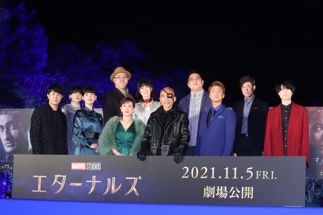 竹中直人、ニック・フューリー衣装で登壇！『エターナルズ』東京タワー10灯式イベント（6枚目）