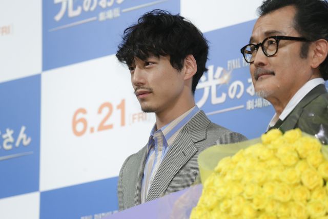 坂口健太郎、ヒゲ姿もイケメン！『劇場版　ファイナルファンタジーXIV 光のお父さん』父の日記念イベント（9枚目）