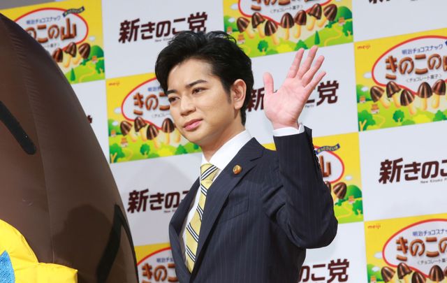 声援に応える松本潤「きのこ党」新CM発表会（4枚目）