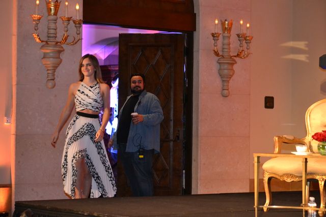 バラが似合う！エマ・ワトソン＆ルーク・エヴァンス『美女と野獣』LA会見フォトギャラリー（2枚目）