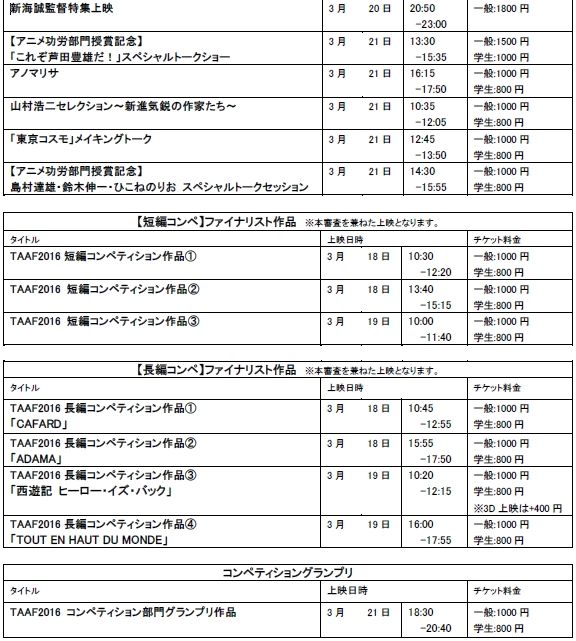 「東京アニメアワードフェスティバル2016」全上映プログラム一覧フォトギャラリー（6枚目）