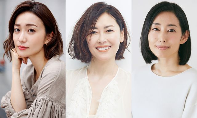 左から順に、大島優子、中山美穂、木村多江