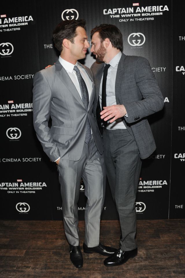 この笑顔！キャプテン・アメリカ役クリス・エヴァンス＆バッキー役セバスチャン・スタン画像集（2枚目）