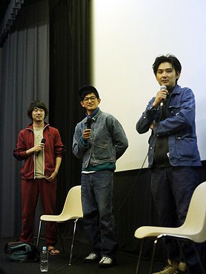 映画『青い春』（2001）以来の共演を果たしたという新井浩文、瑛太、松田龍平