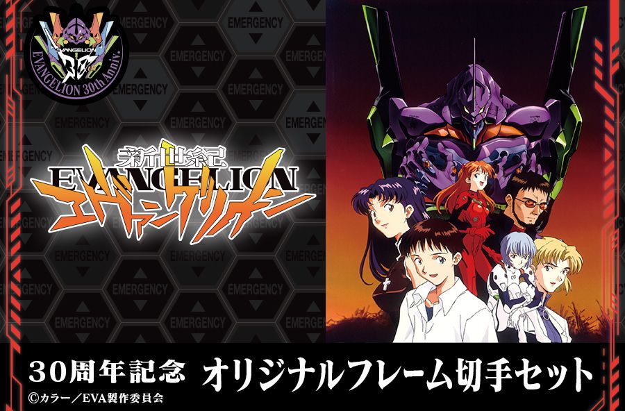 「新世紀エヴァンゲリオン」30周年記念 額装ピンズセット 新世紀エヴァンゲリオン」30周年記念 オリジナルフレーム切手