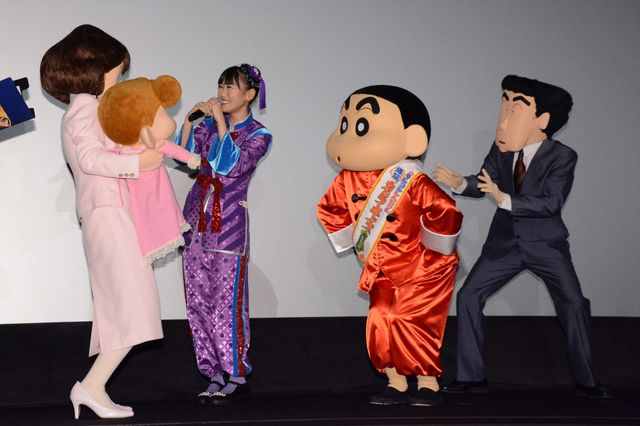 ももクロがハマっているもの！イラストで表現『映画クレヨンしんちゃん　爆盛！カンフーボーイズ　～拉麺大乱～』公開記念舞台あいさつ（14枚目）