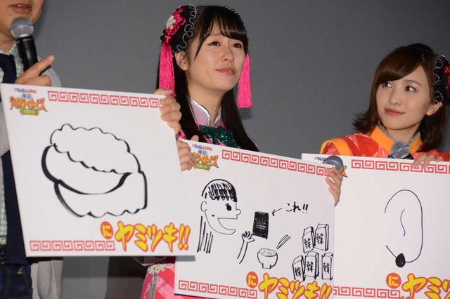 ももクロがハマっているもの！イラストで表現『映画クレヨンしんちゃん　爆盛！カンフーボーイズ　～拉麺大乱～』公開記念舞台あいさつ（16枚目）