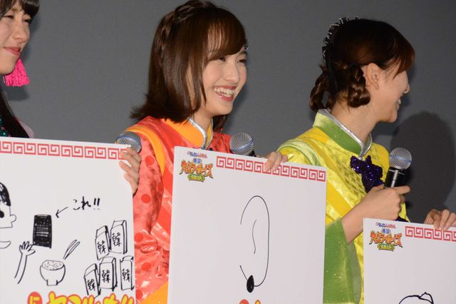 ももクロがハマっているもの！イラストで表現『映画クレヨンしんちゃん　爆盛！カンフーボーイズ　～拉麺大乱～』公開記念舞台あいさつ（17枚目）