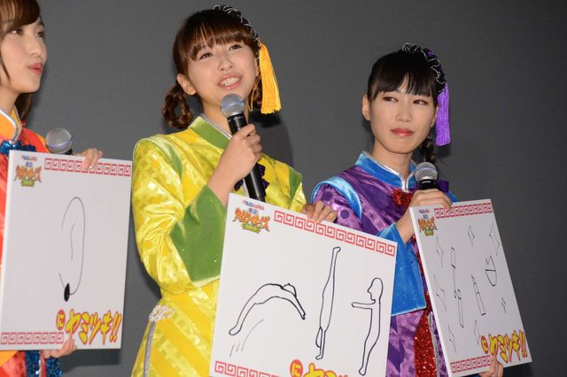 ももクロがハマっているもの！イラストで表現『映画クレヨンしんちゃん　爆盛！カンフーボーイズ　～拉麺大乱～』公開記念舞台あいさつ（18枚目）