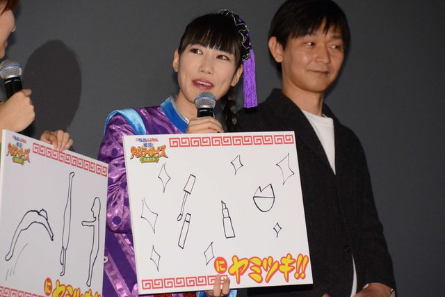 ももクロがハマっているもの！イラストで表現『映画クレヨンしんちゃん　爆盛！カンフーボーイズ　～拉麺大乱～』公開記念舞台あいさつ（19枚目）