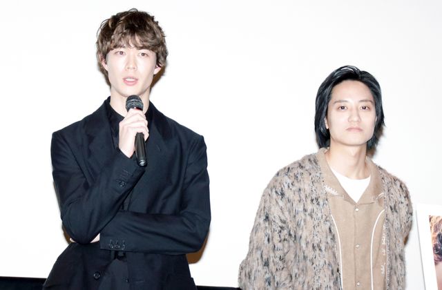 宮沢氷魚＆藤原季節の仲良しショット！映画『his』最速試写イベント：フォトギャラリー