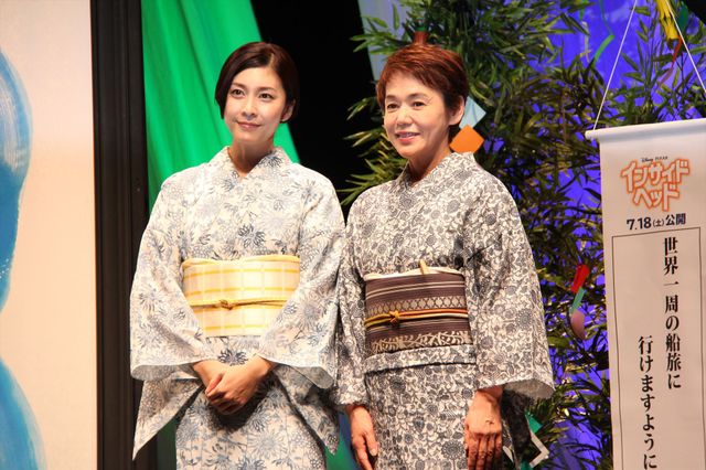 書道のライブパフォーマンスに、圧倒される竹内結子＆大竹しのぶ『インサイド・ヘッド』七夕イベントフォトギャラリー（15枚目）