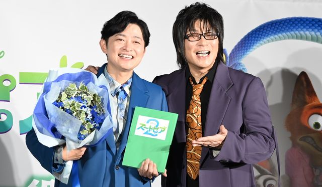 『ズートピア2』ヘビのゲイリー役を務める下野紘とニック役の森川智之