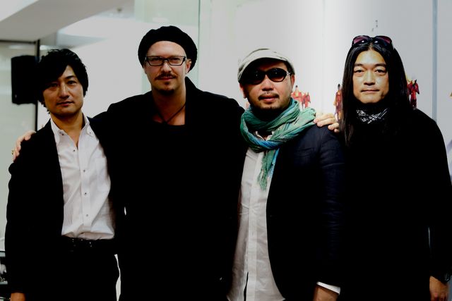 公開記念イベントが行われ（左から）根林芳充、Blaise、DICK、長谷川浩樹プロデューサーが出席した