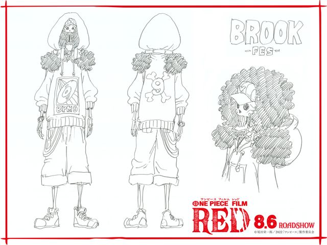 尾田栄一郎描き下ろし！『ONE PIECE FILM RED』麦わらの一味の設定画（9枚目）