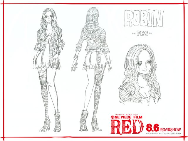 尾田栄一郎描き下ろし！『ONE PIECE FILM RED』麦わらの一味の設定画（10枚目）