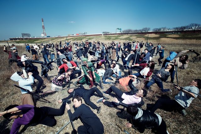 ワンピース実写CM「ゾロ　斬られ役」仕事の様子（2枚目）