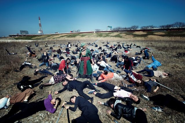 ワンピース実写CM「ゾロ　斬られ役」仕事の様子（3枚目）