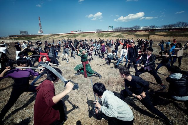 ワンピース実写CM「ゾロ　斬られ役」仕事の様子（4枚目）