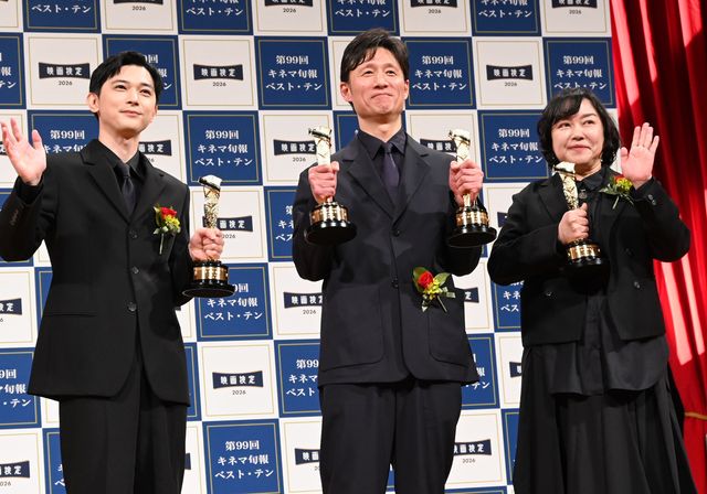 吉沢亮（俳優）、李相日監督、奥寺佐渡子（脚本家）