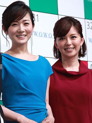 「TOUCH！ WOWOW2012」総合司会を務める中野美奈子と高島彩