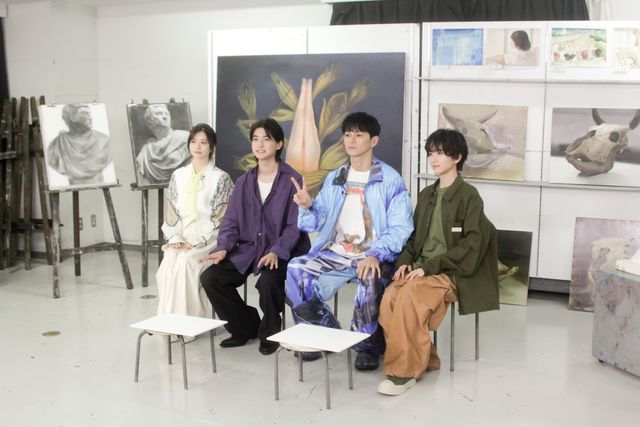 実写映画『ブルーピリオド』眞栄田郷敦×高橋文哉×板垣李光人×桜田ひよりライブ配信の様子（17枚目）