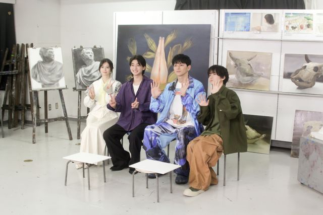 実写映画『ブルーピリオド』眞栄田郷敦×高橋文哉×板垣李光人×桜田ひよりライブ配信の様子（18枚目）