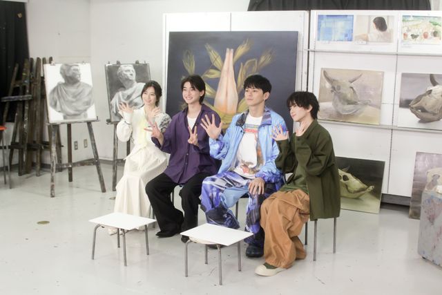 実写映画『ブルーピリオド』眞栄田郷敦×高橋文哉×板垣李光人×桜田ひよりライブ配信の様子（19枚目）